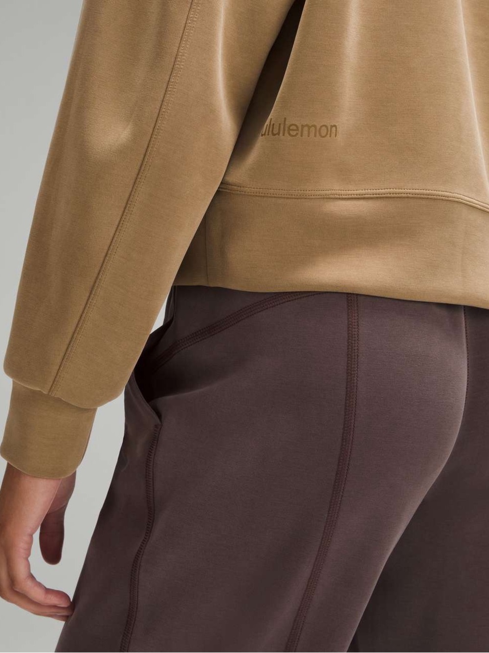 lululemon athletica Oversized Relaxed Crew Sweatshirt in Khaki Retail Price $118 - Picture 3 of 7